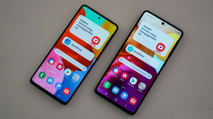 Galaxy A51 5G và Galaxy A71 5G sở hữu thiết kế khá tương đồng và dùng chung chip
