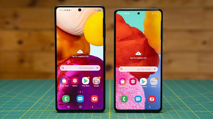 Màn hình Galaxy A71 5G lớn hơn so với A51 5G