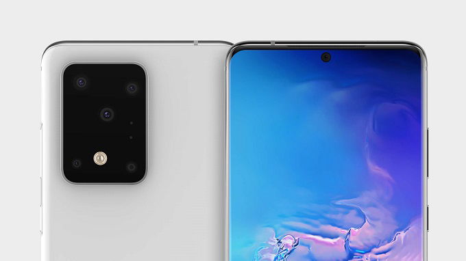 Cụm camera sau với 5 cảm biến trên Galaxy S11