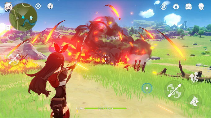 Cảnh chiến đấu trong game