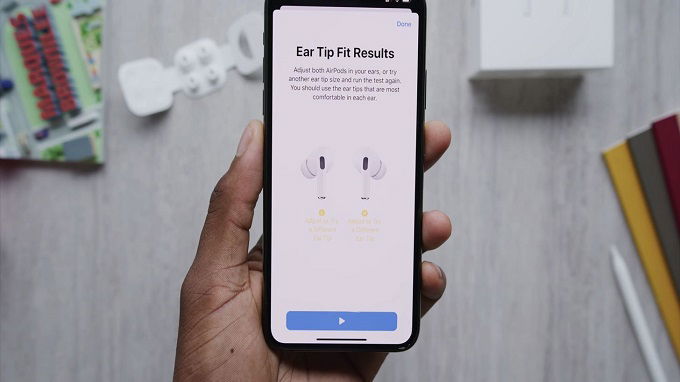 Kiểm tra độ kín đệm mút Airpods Pro