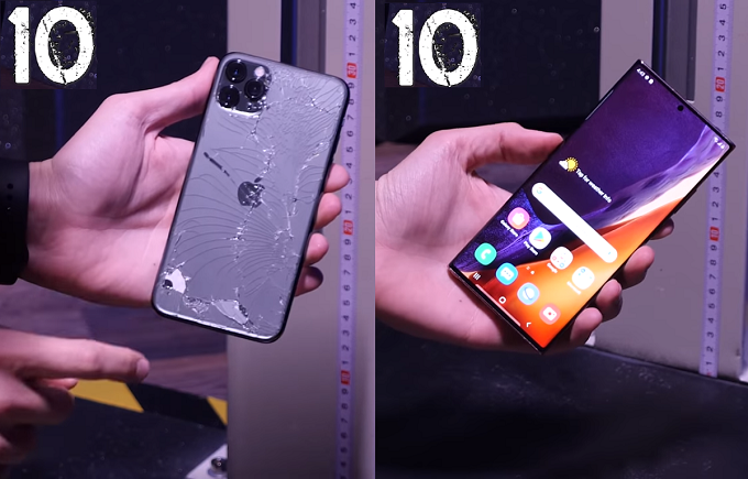 Sau 10 lần thả rơi thì Galaxy Note 20 Ultra vẫn còn nguyên