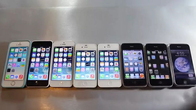 Các thế hệ iPhone qua nhiều thời kì