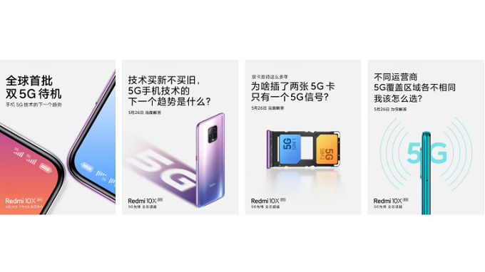 Thông tin về hỗ trợ 2 sim 5G của redmi 10X