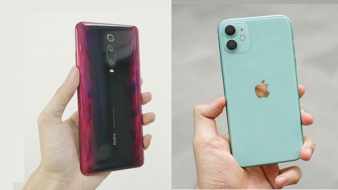 Thiết kế Redmi K20 Pro so với iPhone 11