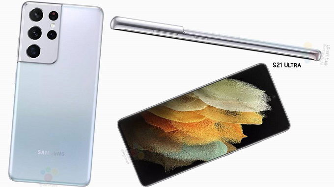 hình ảnh render Galaxy S21 Ultra
