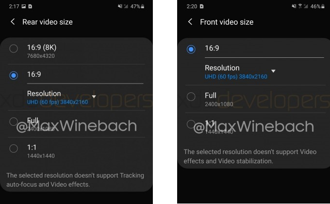 Ảnh chụp App 007Win hỗ trợ đa dạng nền tảng chế độ camera của thế hệ Galaxy S20
