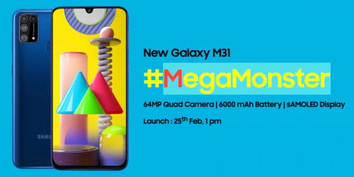 007Win nhà cái Galaxy M31 ra mắt với viên pin 6000mAh, camera 64MP