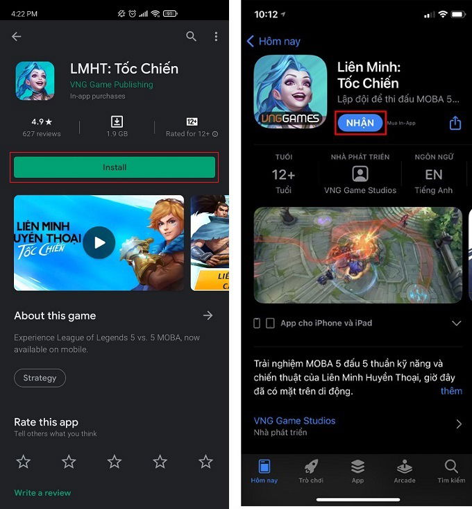 Tốc chiến đã có mặt trên cả 2 nền tảng Android và iOS và bạn có thể dễ dàng tải về