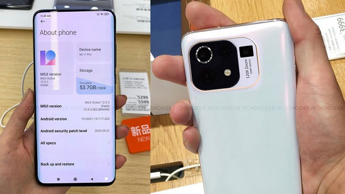 Hình ảnh của Mi 11 Pro lộ ra trước đó