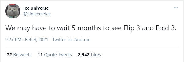 Tweet của Ice Universe