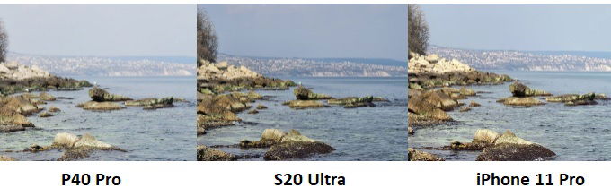 Ảnh chụp với P40 Pro, S20 Ultra và iPhone 11 Pro mức zoom 5 lần