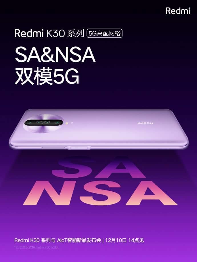 Redmi K30 xác nhận sẽ sử dụng vi xử lý 5G mới nhất của Qualcomm