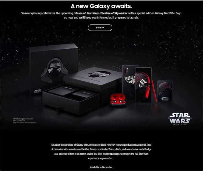 Đăng ký nhận thông tin Galaxy Note 10 Plus Star Wars