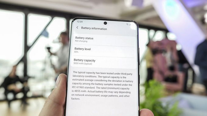 Galaxy S20 Ultra 5G có thời lượng pin tuyệt vời