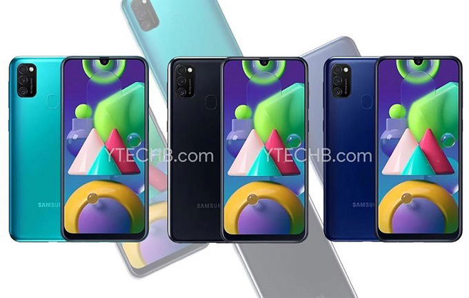 Galaxy M21 được trang bị cụm 3 camera sau ấn tượng