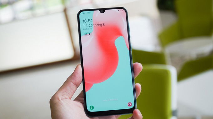 Màn hình Galaxy A50s có phần viền khá dày