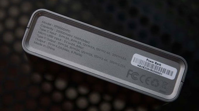 Pin dự phòng 0007Win.com Cá độ bóng đá Energizer 20.000 mAh - XP20001PDWE đạt nhiều chứng nhận an toàn như FCC, EC....