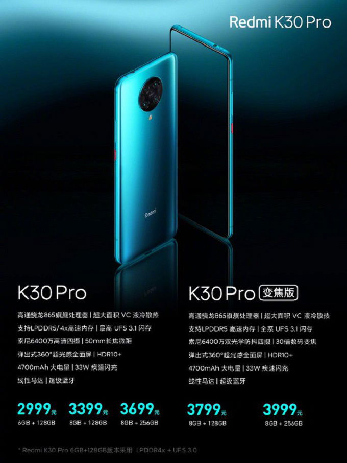 Redmi K30 Pro có giá bán chỉ từ 9 triệu đồng
