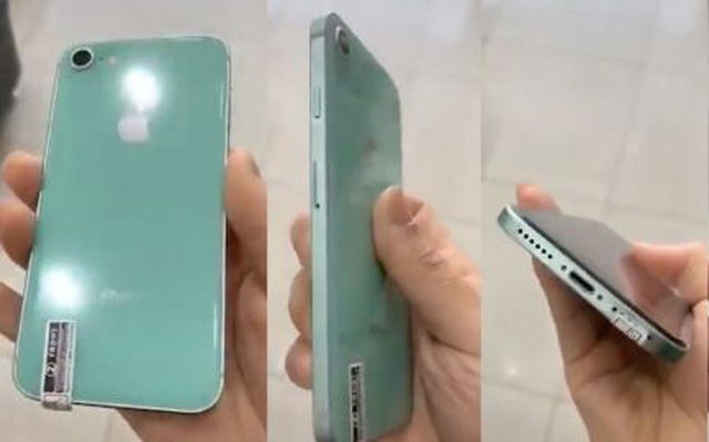 thiết bị có viền bezel dầy ở phía trên và dưới cùng phím Home đặc trưng chứa Touch ID