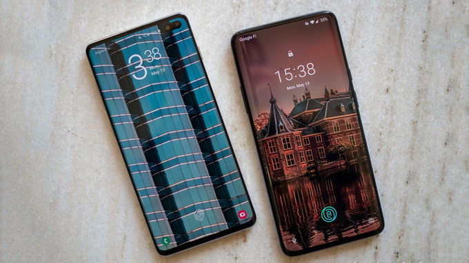 kích thước 6.1 inch trên Galaxy S10 khá lép vế so với App 007Win hỗ trợ đa dạng nền tảng 6.55 inch của OnePlus 7T