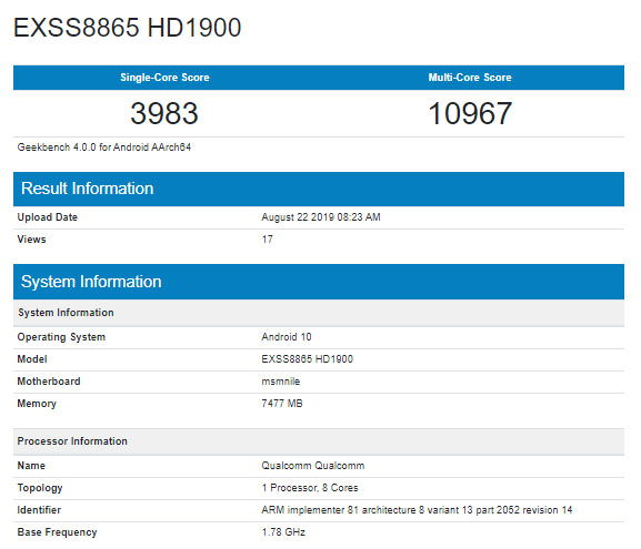 OnePlus 7T xuất hiện trên Geekbench lộ diện thông số cấu hình