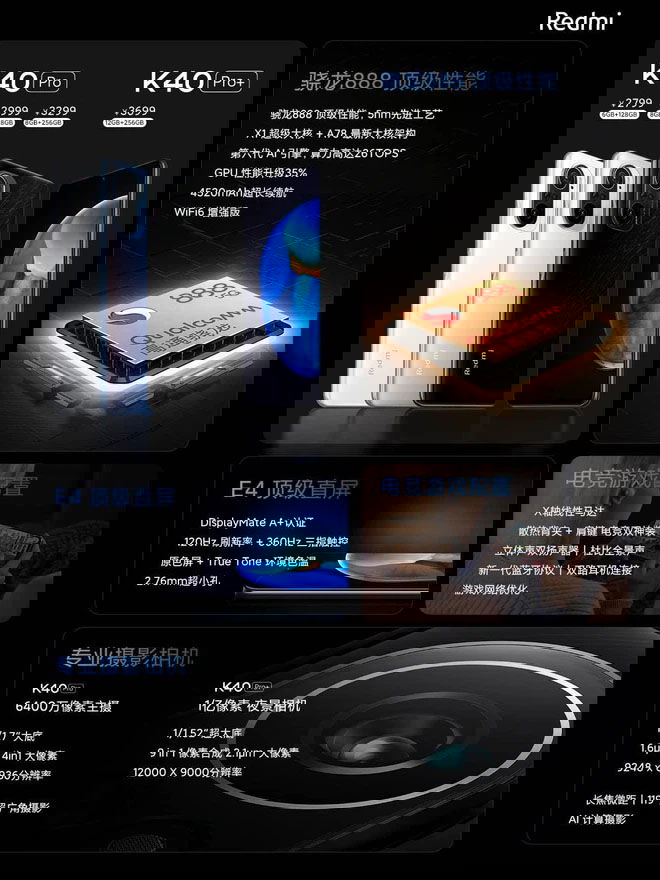 Thông số kỹ thuật trên bộ đôi Redmi K40 Pro và Pro+