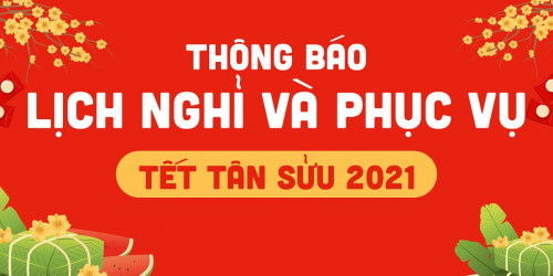 Thông báo: Lịch nghỉ và phục vụ dịp Tết Tân Sửu 2021 tại 007WIN