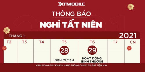Thông báo: Cửa hàng 007WIN nghỉ sớm ngày 28/01 nhân dịp tất niên công ty