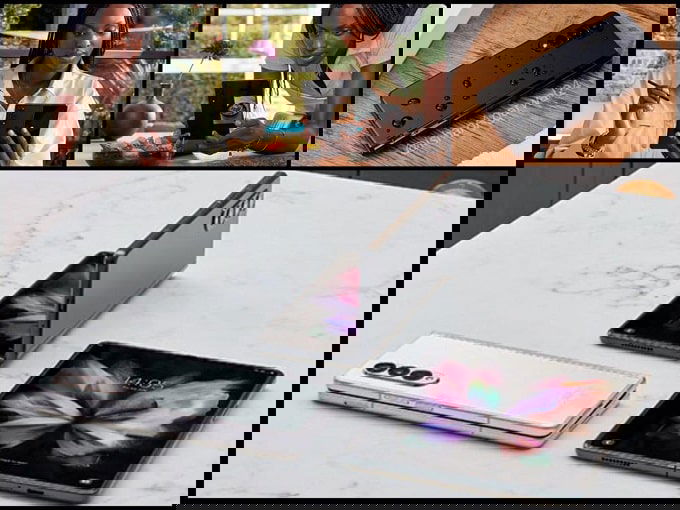Galaxy Z Fold3 và Galaxy Z Flip3 xuất hiện trong hình ảnh với nhiều góc độ khác nhau