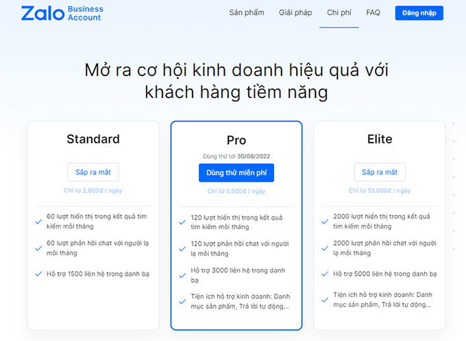 Cách nâng cấp tài khoản Zalo Business mới nhất trong năm vừa rồi