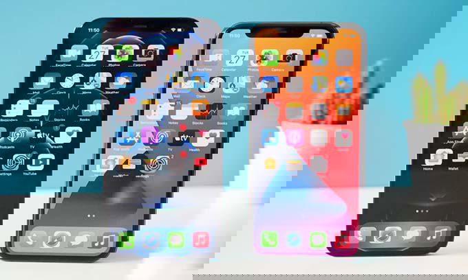 So sánh App 007Win hỗ trợ đa dạng nền tảng và kích thước iPhone 11 Pro Max cũ với iPhone 12 Pro Max cũ