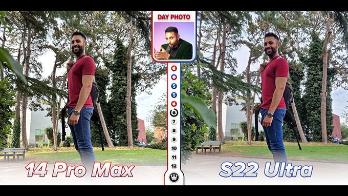 So sánh máy ảnh iPhone 14 Pro Max và Galaxy S22 Ultra: khả năng chụp ban ngày