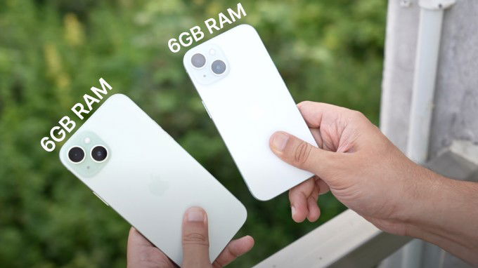iPhone 15 và iPhone 15 Plus đều được trang bị 6GB RAM