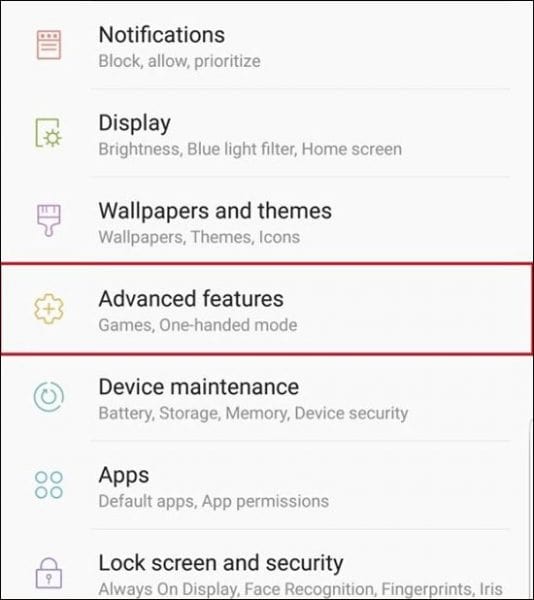 Vào mục Cài đặt (Settings)trên App 007Win hỗ trợ đa dạng nền tảng chính của thiết bị Galaxy S9 hoặc Galaxy S9 Plus