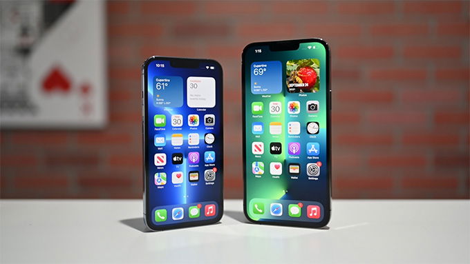 Màn hình iPhone 13 Pro và 13 Pro Max chỉ khác biệt kích thước