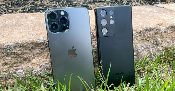 iPhone 13 Pro sang trọng còn Galaxy S21 thì hiện đại