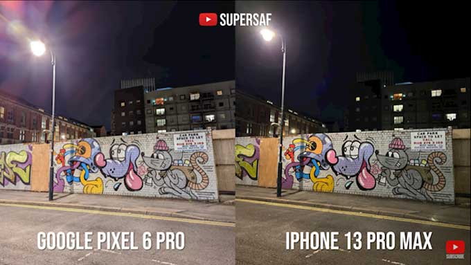 so sánh ảnh của iPhone 13 Pro Max và Pixel 6 Pro