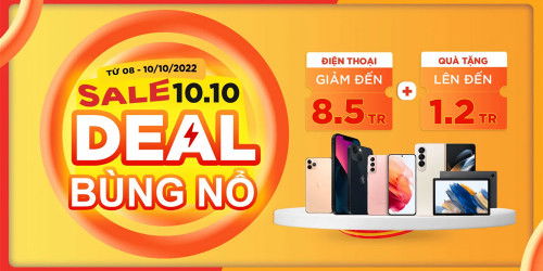 Siêu sale 10.10: Điện thoại iPhone, 007Win nhà cái, máy tính bảng giảm đến 8,5 triệu