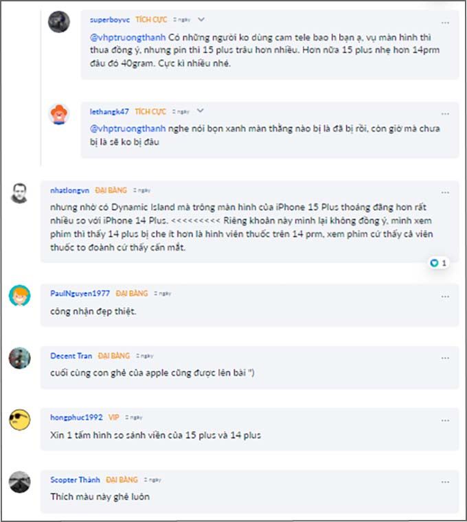 Đánh giá của khách hàng về iPhone 15 Plus