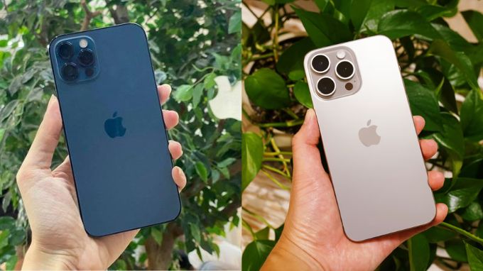 So sánh kích thước và trọng lượng iPhone 15 Pro và iPhone 12 Pro Max