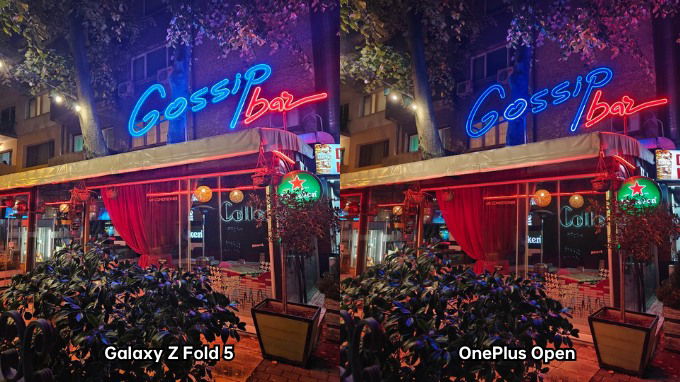 Ảnh chụp thiếu sáng trên Galaxy Z Fold 5 và OnePlus Open