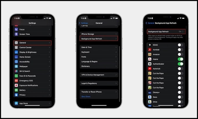 Đừng bỏ qua tính năng Background App Refresh để tăng thời lượng sử dụng pin trên iPhone 13