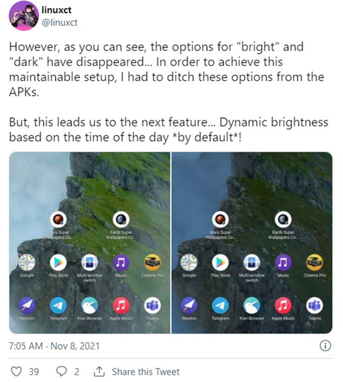 MIUI 12 có thể dùng 1 file apk để kết nối mọi hình nền