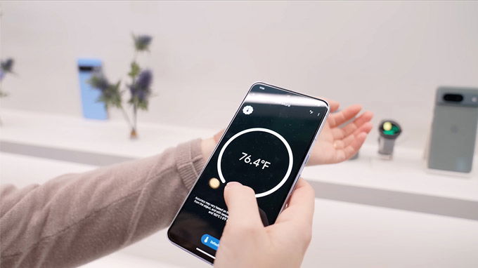 Cảm biến nhiệt độ trên Pixel 8 Pro hoạt động