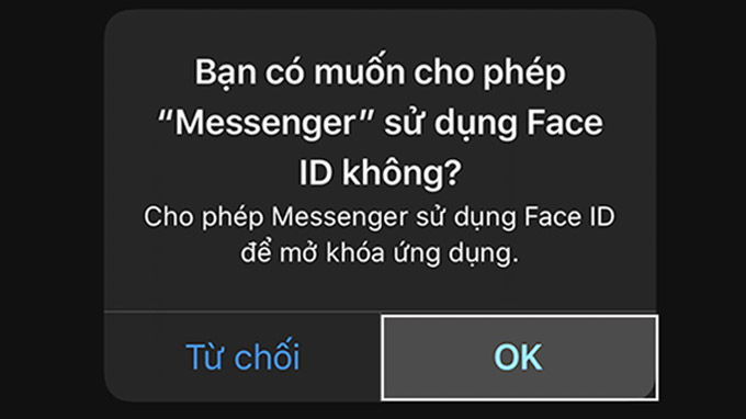 cách cài đặt mã pin hoặc faceid trên messenger cho iphone