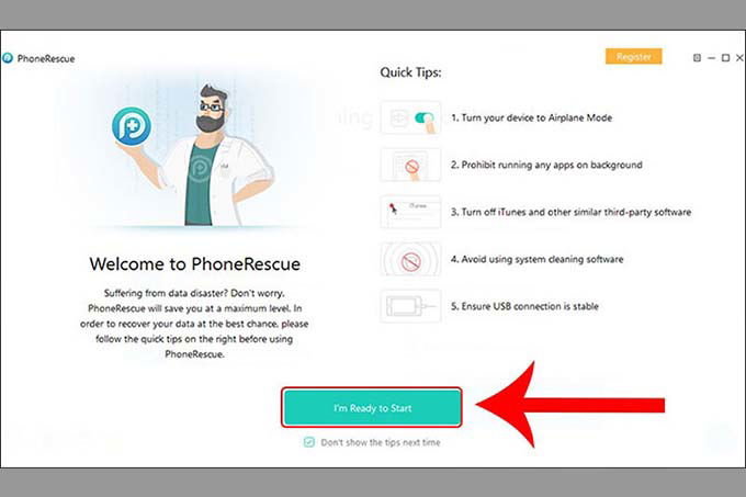 Khôi phục tin nhắn văn bản đã xóa bằng phần mềm PhoneRescue