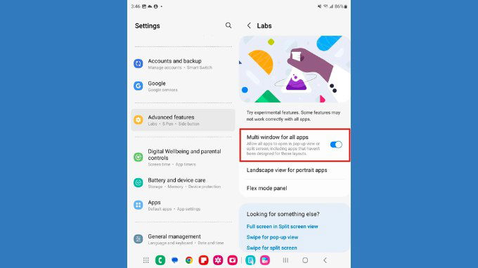 Trải nghiệm tính năng Labs trên Galaxy Z Fold 5