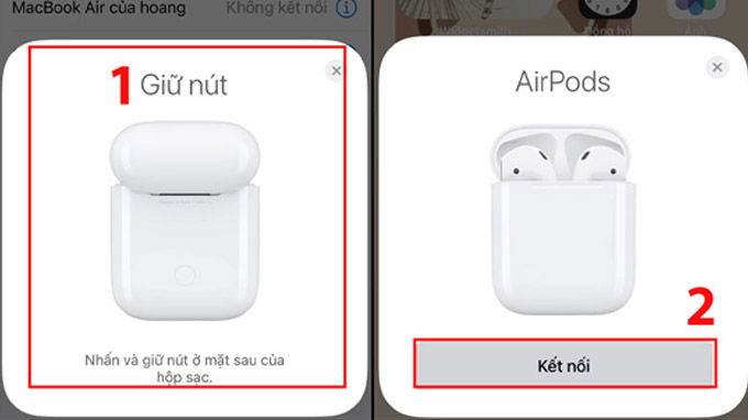 kết nối airpods với iphone
