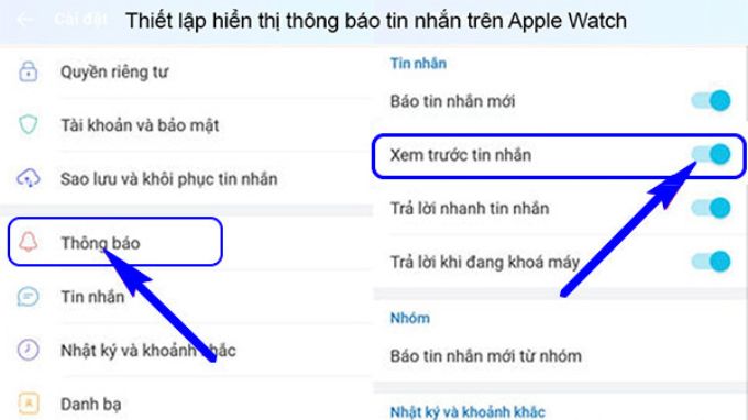 Cài đặt thông báo Zalo trên 0007Win.com link đăng ký